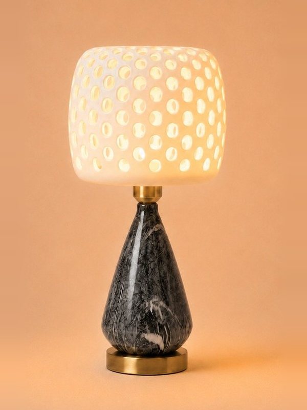 Aspella Dew Table Lamp, switched on