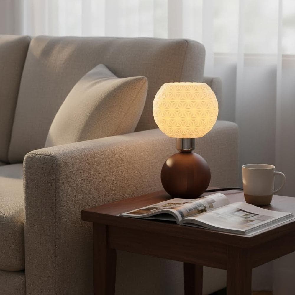 Asanora Burl Table Lamp