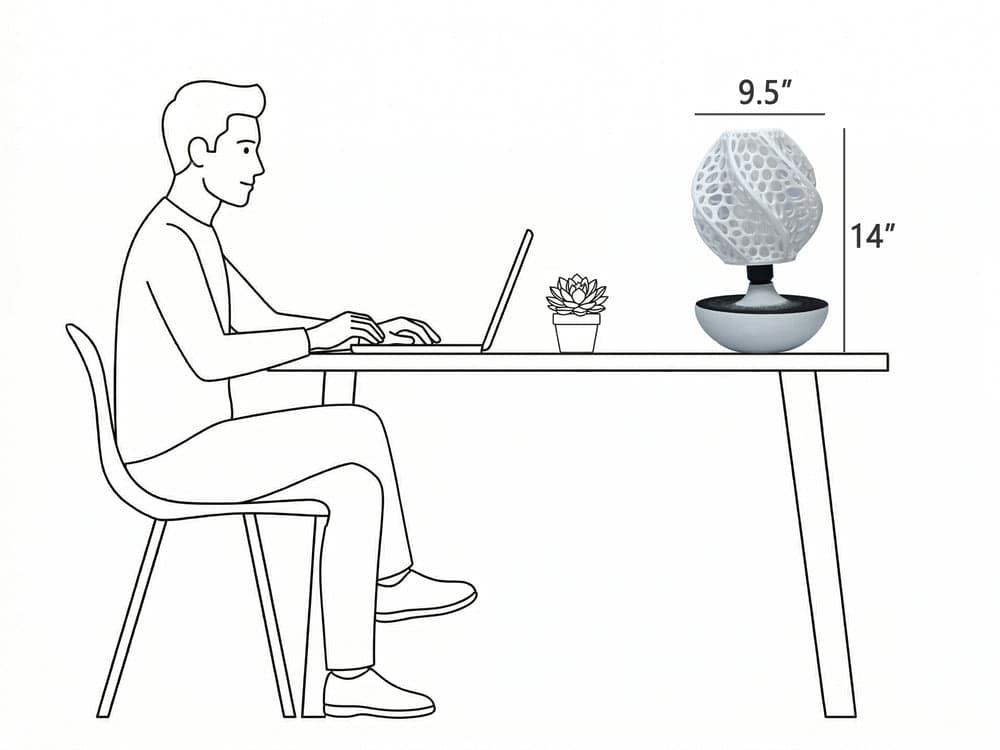 Fractis Crater Table Lamp